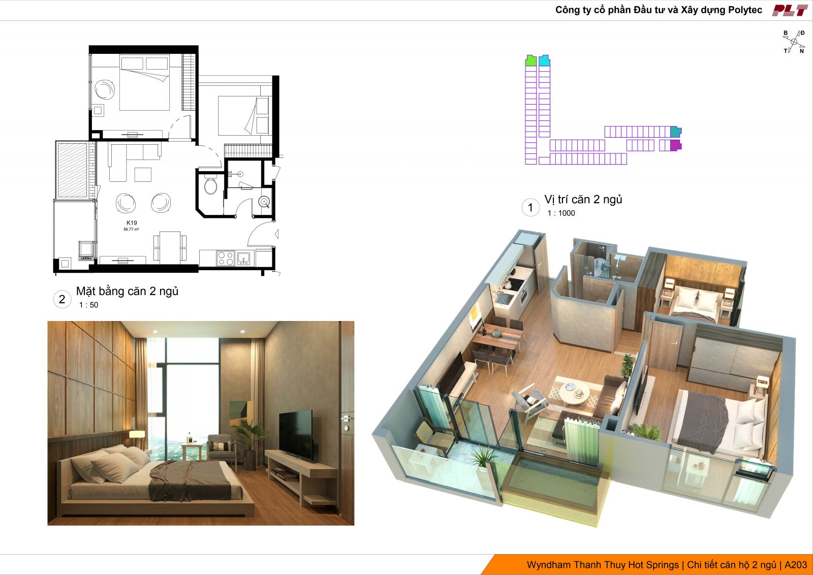 thiết kế căn hộ 2PN